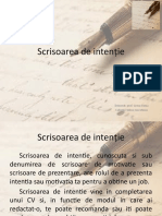 Scrisoarea de Intenție