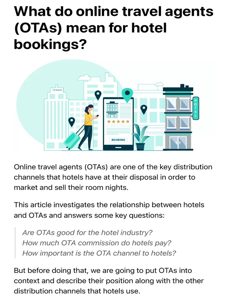 Understanding OTAs in Hotel Bookings | PDF | Booking.Com | Travel Agency