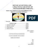 Accounting and Reporting Practice