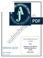 CS201 Grand Quiz by JUNAID