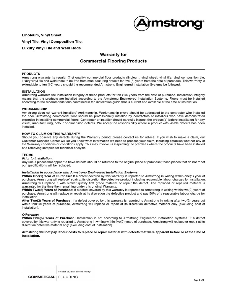 General warranty 2012 pdf flooring building engineering