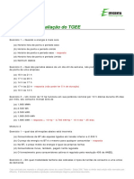 Exercícios de avaliação do TGEE