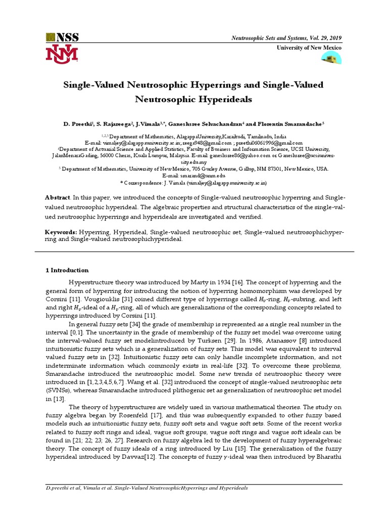 Neutrosophic Hyperrings & Hyperideals | PDF | Mathematics ...
