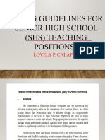 Hiring Guidelines for Senior High School Teachers