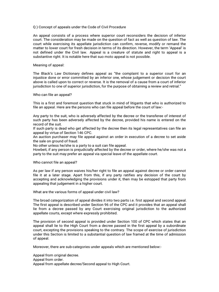 CPC 3 PDF Appeal Lawsuit