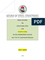 Basic Lectures ON Structural Steel FOR Fourth Stage in Civil Engineering College Asst. Prof. Dr. Saad Khalaf Mohaisen