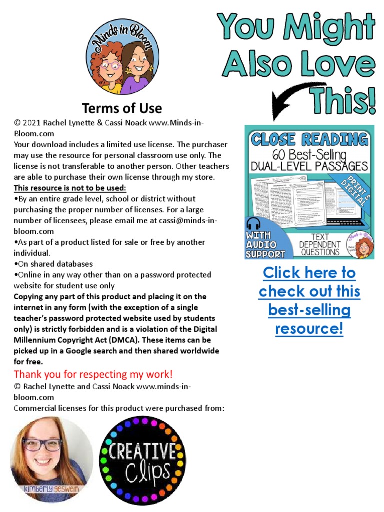 LM Dictionary Activities PDF License