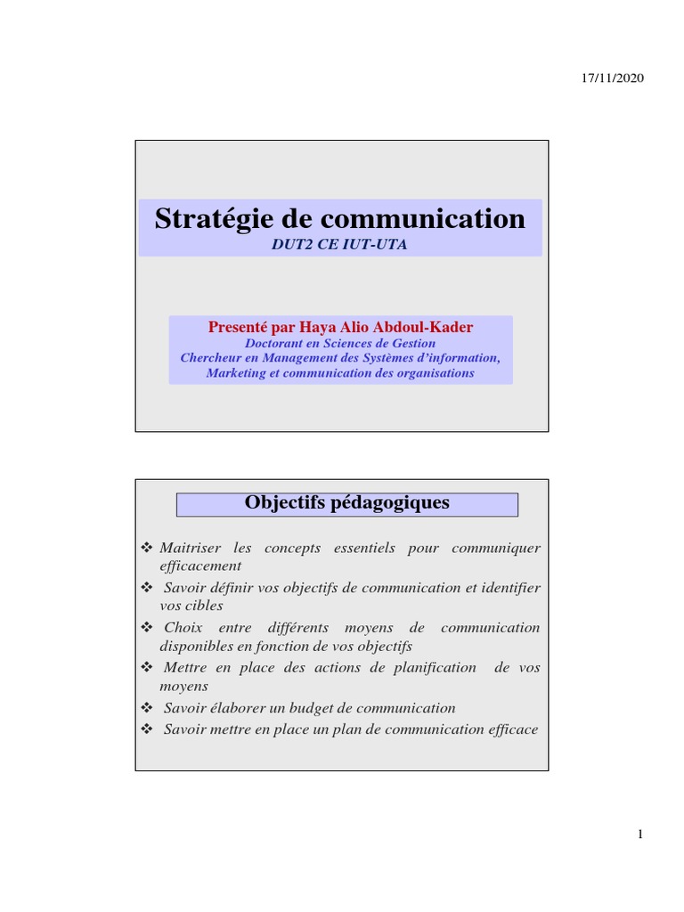 Stratégie de communication efficace | PDF | Publicité | la communication