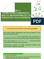 Corporate Social Responsibility and Strategic Decision Making