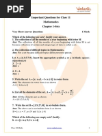 Important Questions For CBSE Class 11 Maths Chapter 1