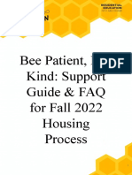 Bee Kind: Support Guide for Fall 2022 Housing