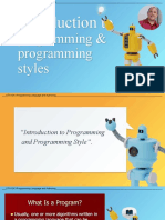Introduction To Programming Language