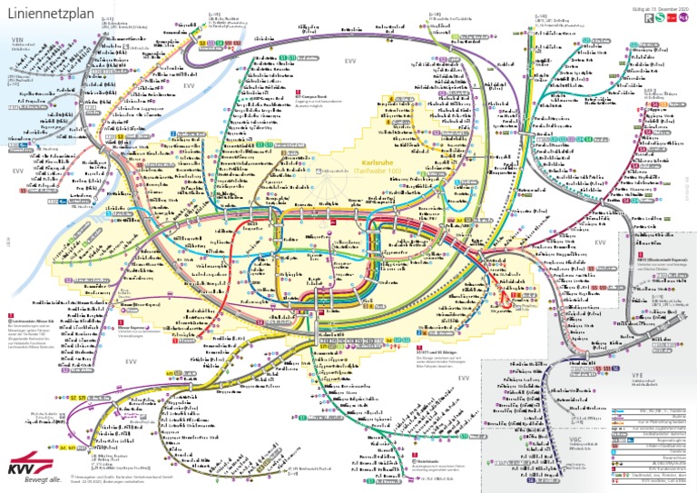 KVV-Liniennetzplan Schiene 2020 | PDF