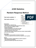 Random Response Method Exam Questions