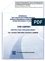 Survey Satuan Transmisi Tanjung Lombok