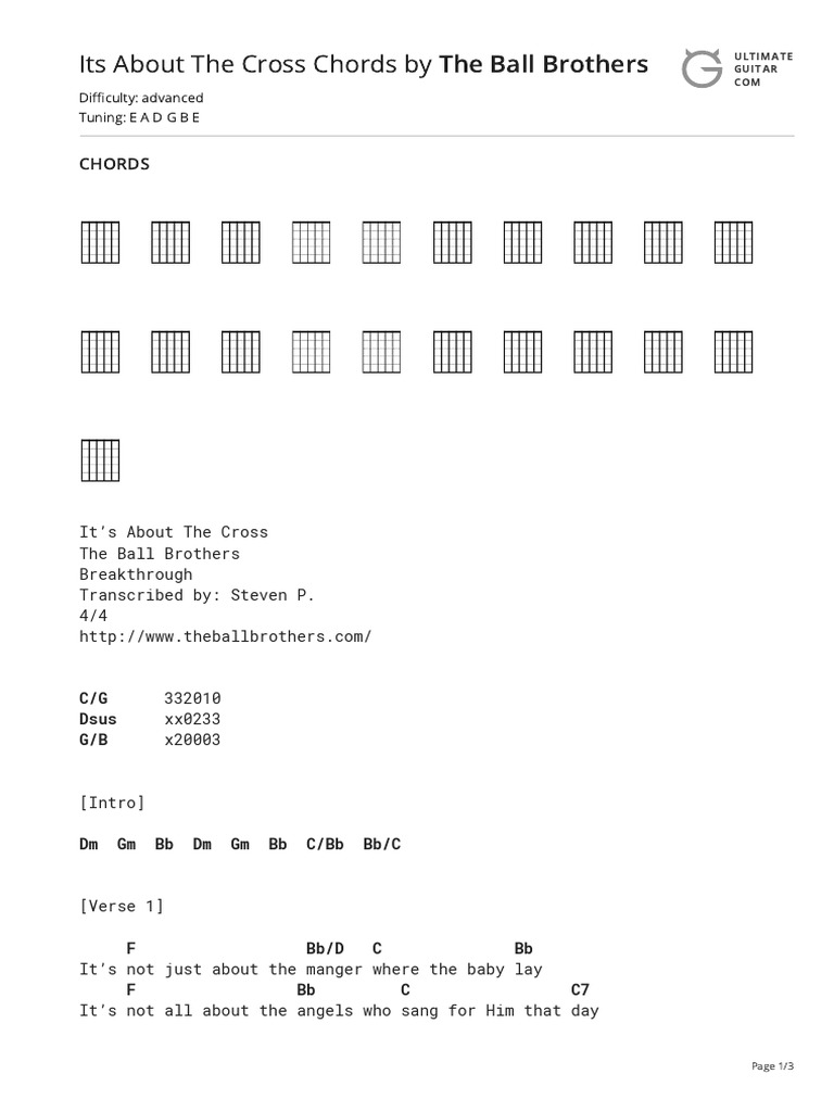 It's About the Cross Chords Guide | PDF | Song Structure