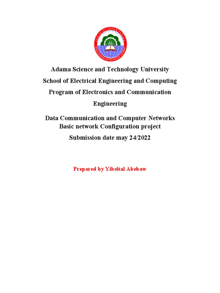 Data Communication Project For 4th Year ECE Student | PDF | Router ...