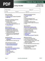 New Employee Onboarding Checklist Form