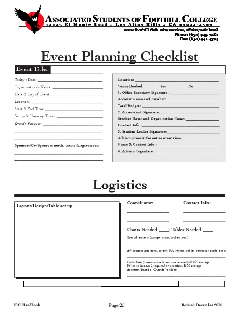 Event Planning Checklist | PDF