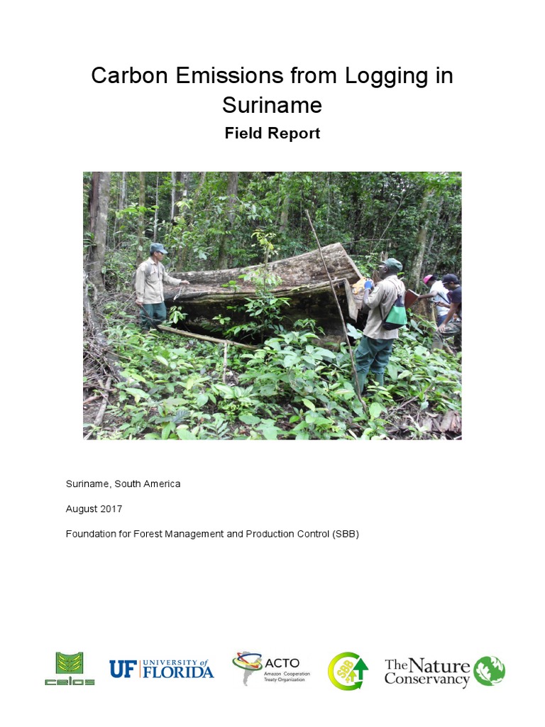FIELD Technical REPORT Suriname TEF Study2017 | PDF | Logging | Forestry
