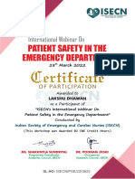 Patient Safety in The Emergency Department: International Webinar On