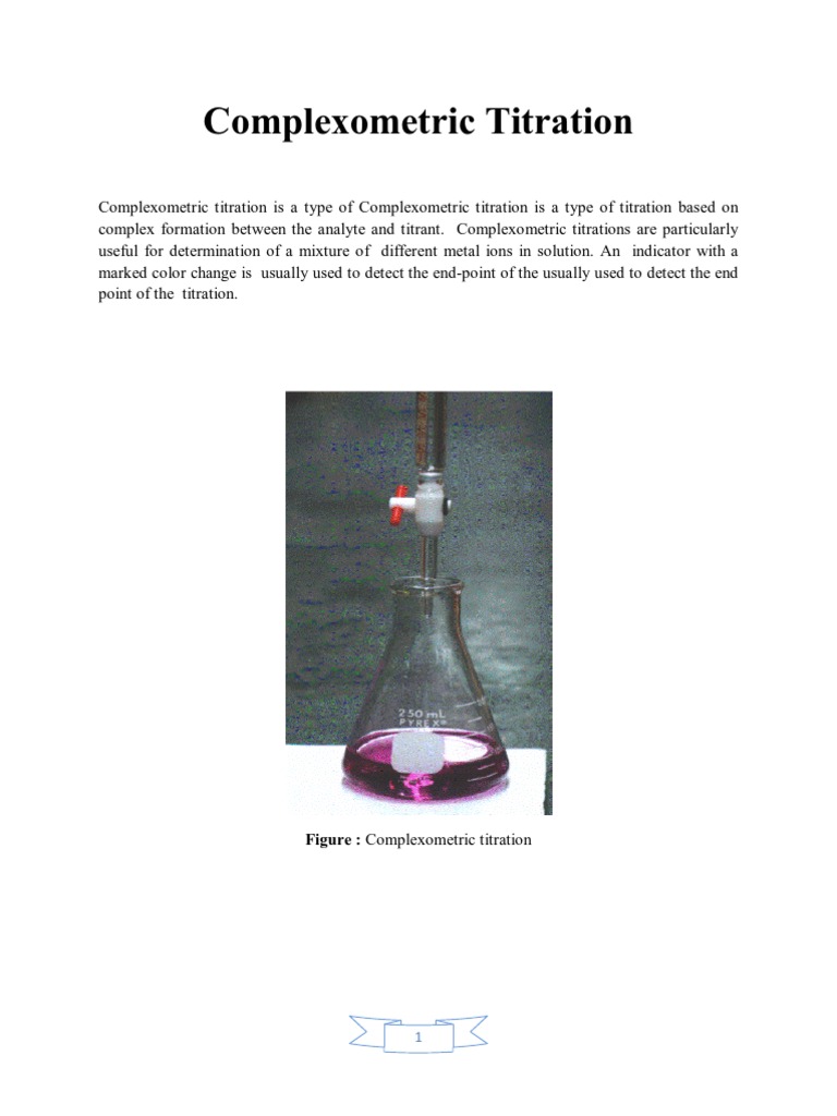 Complexometric Titration A Detailed Explanation of the Technique