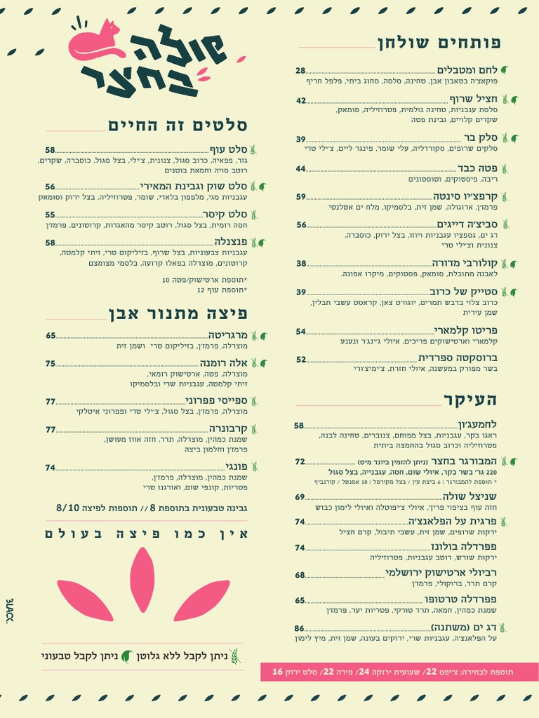 SHULA-MENU | PDF