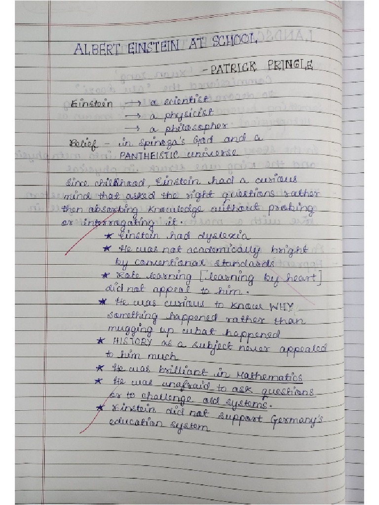 Albert Einstein at School | PDF