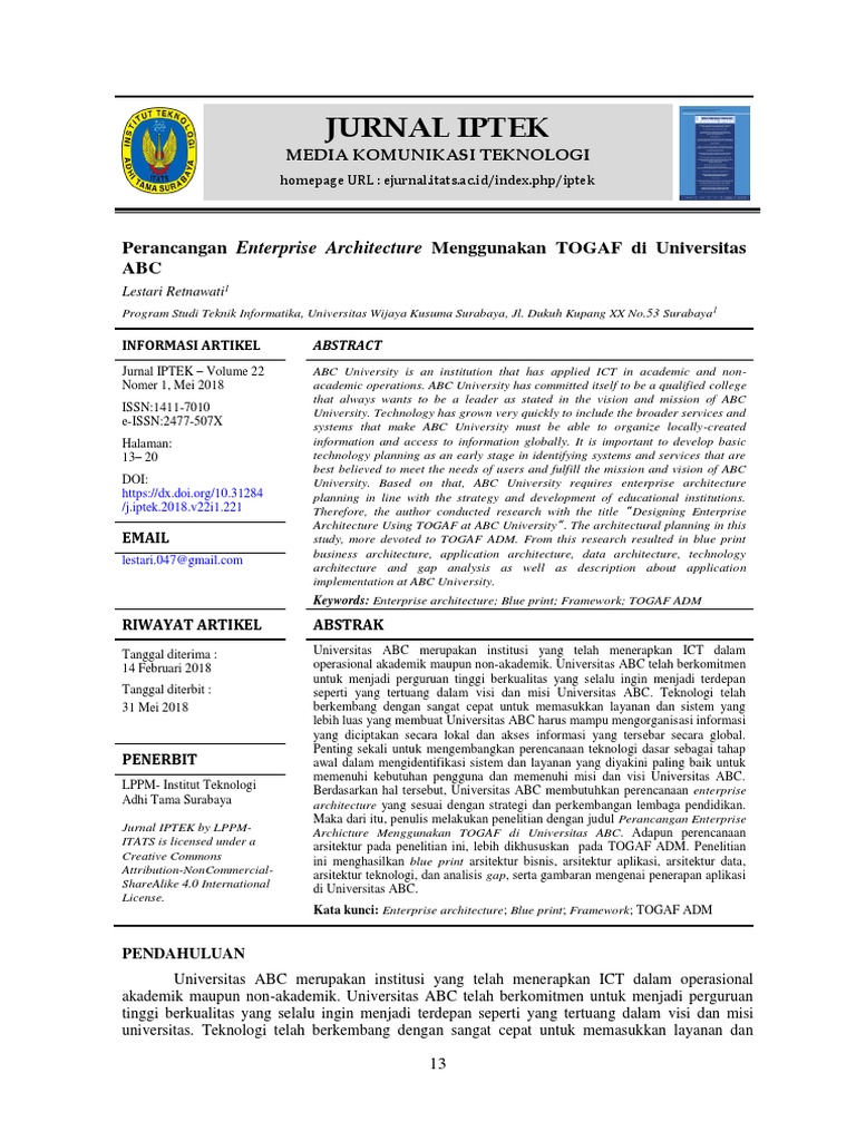 Perancangan Enterprise Architecture Menggunakan To | PDF | Software