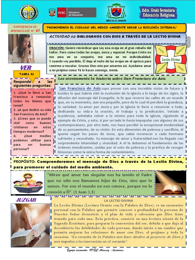 Pasos de la Lectio Divina para Niños | PDF | Lectio Divina | Dios