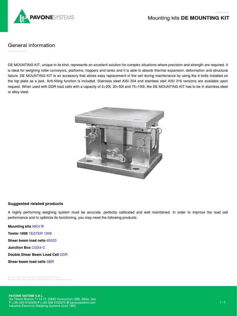Mounting Kits de Mounting Kit | PDF