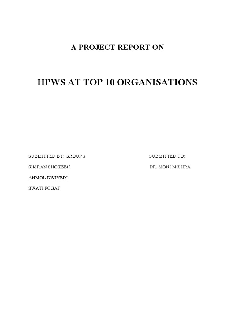 We define hpws as an integrated system of hr practices that are