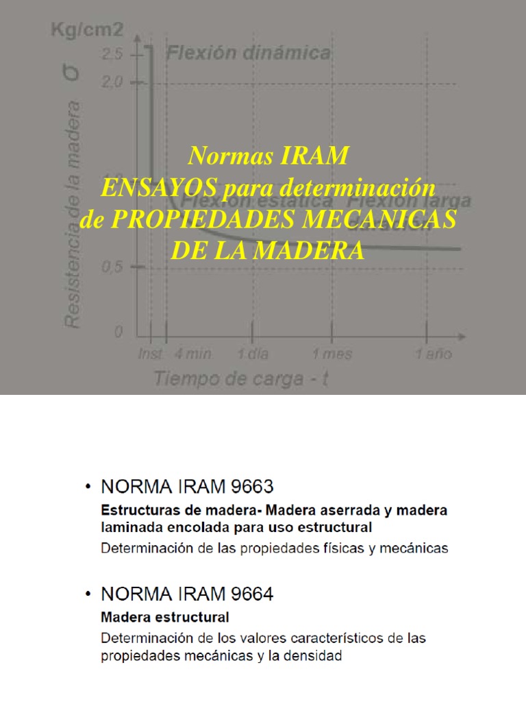 Normas IRAM para Propiedades de Madera | PDF