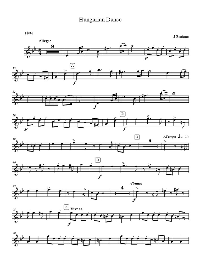 Hungarian Dance No5 Brahms 02 Flute 2 Musx Pdf