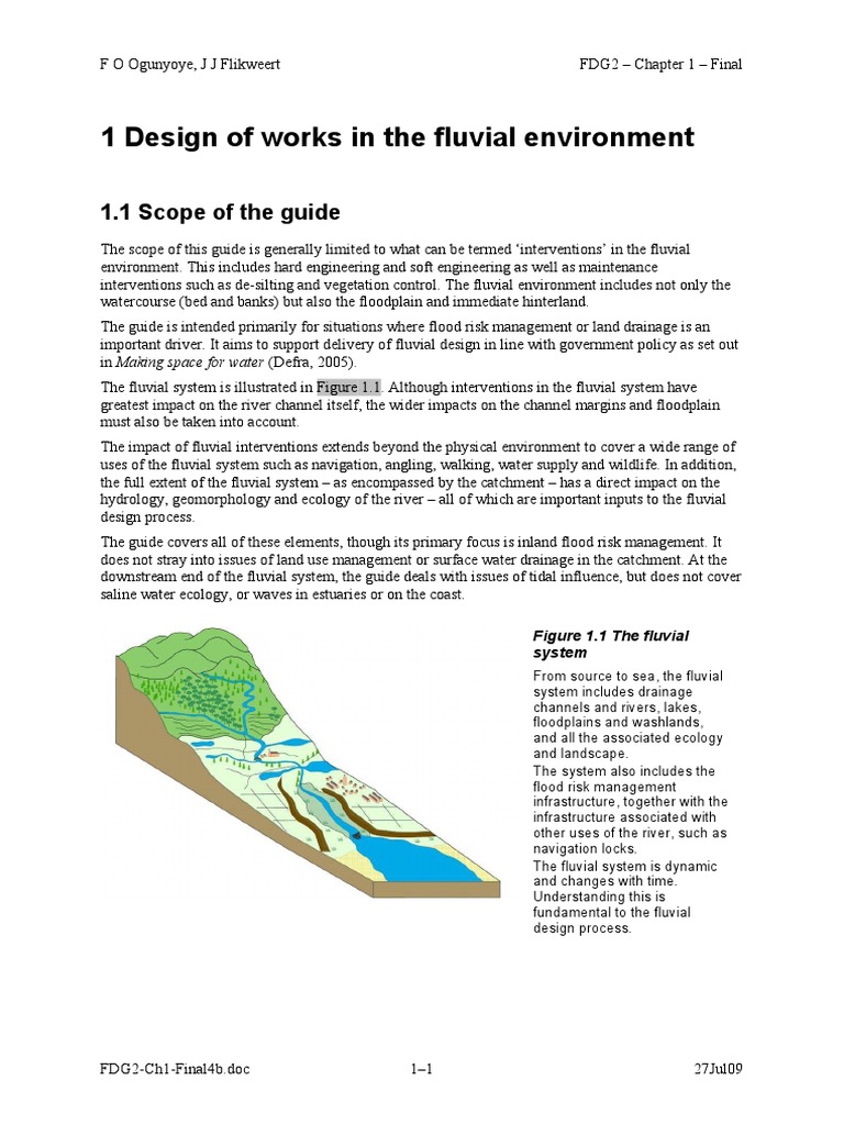 Fluvial Design Guide: Flood Risk Management | PDF | River | Flood