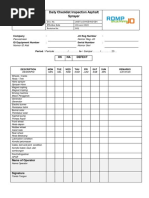 Daily Checklist Asphalt Sprayer R.001