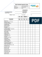 Daily Checklist Dozer R.001