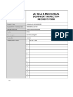 Vehicle and Mechanical Equipment Inspection Request Form