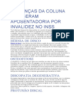 5 Doenças Da Coluna Que Geram Aposentadoria Por Invalidez No Inss