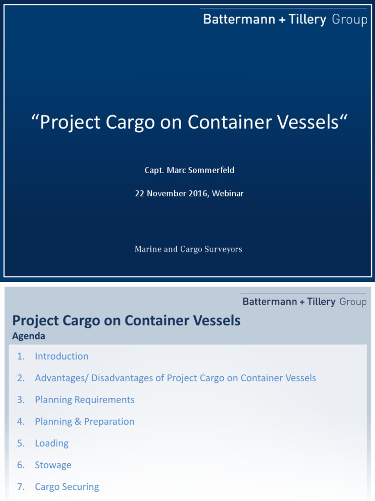 Project Cargo Inspection on Vessels | PDF | Cargo | Containerization