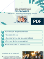 Semana 14 La Personalidad, Caracter Temperamento y Trastornos de La Personalidad