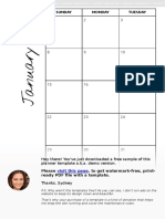 Monthly Calendar With Notes-A5
