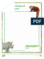 t2 D 124b Automata Animals - Save The Endangered Animals Poster Home Learning Task Editable