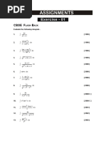 Indefinite Integrals Assignment Maths NKM