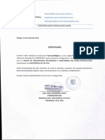 Certificado de evaluación fonoaudiológica con diagnóstico de disartria