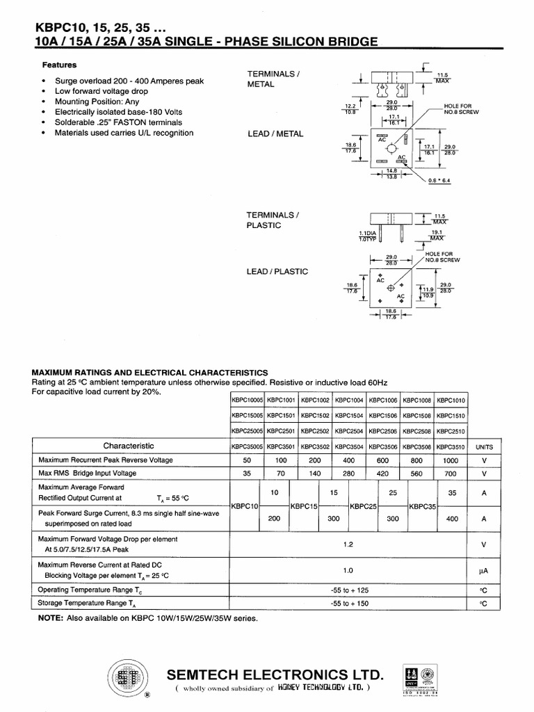 KBPC2510 | PDF