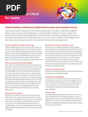 Adobe Creative Cloud for teams