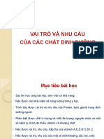 Bai 2 Vai Tro Va Nhu Cau Cua Cac Chat Dinh Duong