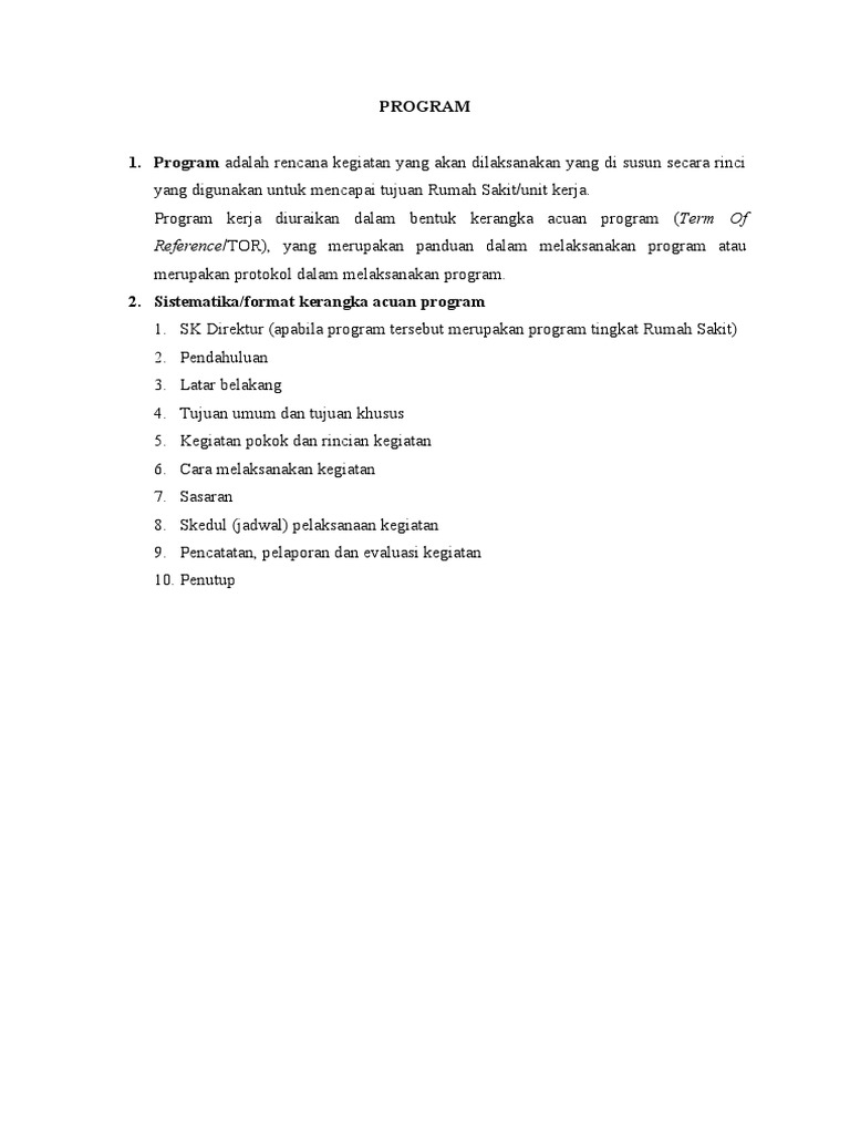 Format Program | PDF