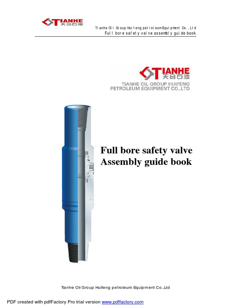 Full Bore Safety Valve Assembly Guide | PDF | Valve | Blowout (Well ...